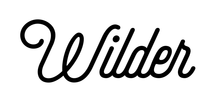 wilder logo with the word wilder in black at The Wilder